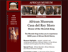 Tablet Screenshot of africanmuseumsandiego.com